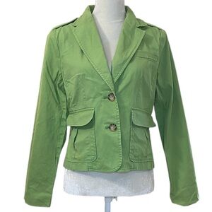 Mossimo Women’s‎ Green Utility Collared Canvas Blazer Coat Jacket Sz M